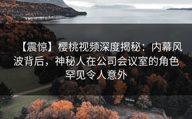 【震惊】樱桃视频深度揭秘：内幕风波背后，神秘人在公司会议室的角色罕见令人意外