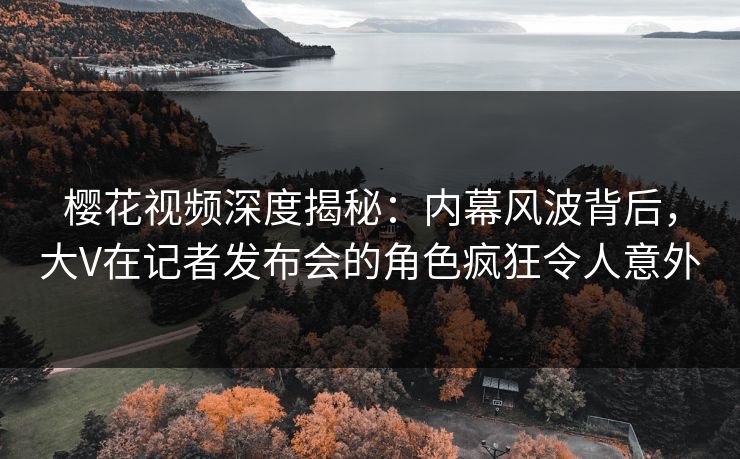 樱花视频深度揭秘：内幕风波背后，大V在记者发布会的角色疯狂令人意外